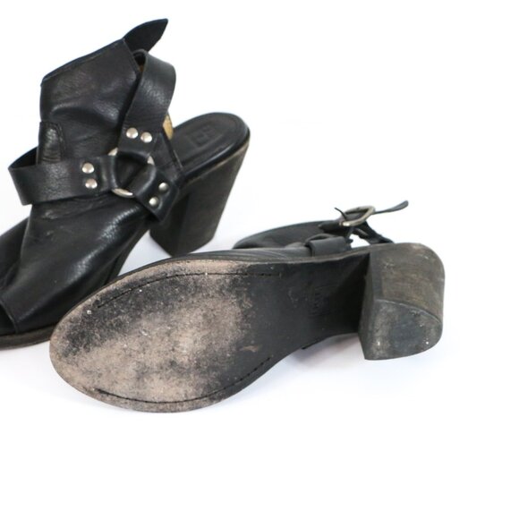 *Frye Black Izzy Harness Sling Back Bootie - Picture 5 of 8